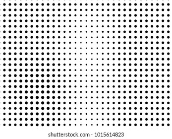 Abstract monochrome halftone pattern. Futuristic panel. Gunge dotted backdrop with circles, dots, point. Design element for web banners, posters, cards, wallpapers, sites. Black and white color
