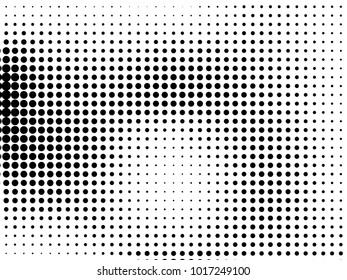 Abstract monochrome halftone pattern. Futuristic panel. Gunge dotted backdrop with circles, dots, point. Design element for web banners, posters, cards, wallpapers, sites. Black and white color