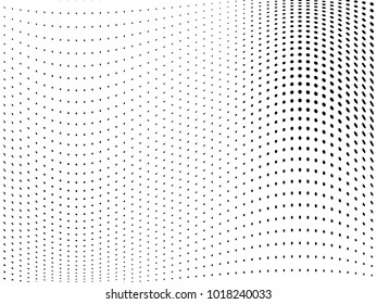 Abstract monochrome halftone pattern. Futuristic panel. Gunge dotted backdrop with circles, dots, point. Design element for web banners, posters, cards, wallpapers, sites. Black and white color