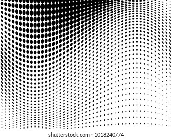 Abstract monochrome halftone pattern. Futuristic panel. Gunge dotted backdrop with circles, dots, point. Design element for web banners, posters, cards, wallpapers, sites. Black and white color