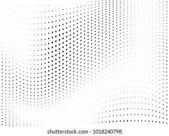 Abstract monochrome halftone pattern. Futuristic panel. Gunge dotted backdrop with circles, dots, point. Design element for web banners, posters, cards, wallpapers, sites. Black and white color