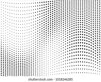 Abstract monochrome halftone pattern. Futuristic panel. Gunge dotted backdrop with circles, dots, point. Design element for web banners, posters, cards, wallpapers, sites. Black and white color