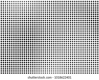 Abstract monochrome halftone pattern. Futuristic panel. Gunge dotted backdrop with circles, dots, point. Design element for web banners, posters, cards, wallpapers, sites. Black and white color