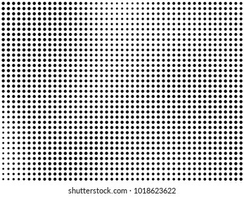 Abstract monochrome halftone pattern. Futuristic panel. Gunge dotted backdrop with circles, dots, point. Design element for web banners, posters, cards, wallpapers, sites. Black and white color
