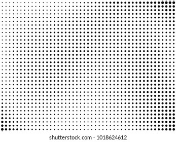 Abstract monochrome halftone pattern. Futuristic panel. Gunge dotted backdrop with circles, dots, point. Design element for web banners, posters, cards, wallpapers, sites. Black and white color