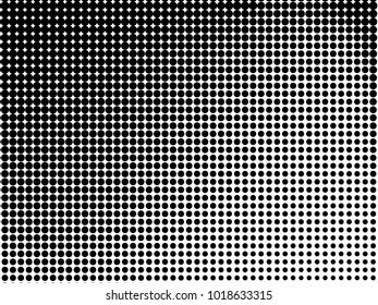 Abstract monochrome halftone pattern. Futuristic panel. Gunge dotted backdrop with circles, dots, point. Design element for web banners, posters, cards, wallpapers, sites. Black and white color