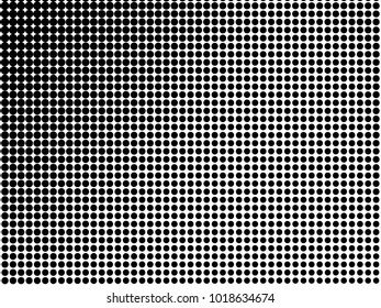 Abstract monochrome halftone pattern. Futuristic panel. Gunge dotted backdrop with circles, dots, point. Design element for web banners, posters, cards, wallpapers, sites. Black and white color