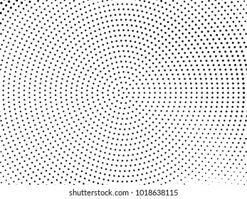 Abstract monochrome halftone pattern. Futuristic panel. Gunge dotted backdrop with circles, dots, point. Design element for web banners, posters, cards, wallpapers, sites. Black and white color