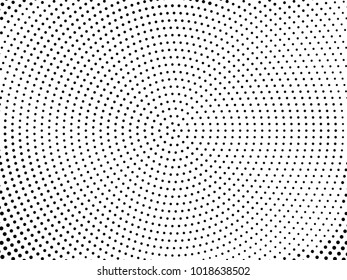 Abstract monochrome halftone pattern. Futuristic panel. Gunge dotted backdrop with circles, dots, point. Design element for web banners, posters, cards, wallpapers, sites. Black and white color