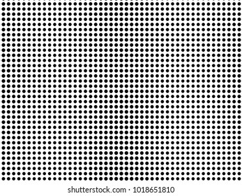 Abstract monochrome halftone pattern. Futuristic panel. Gunge dotted backdrop with circles, dots, point. Design element for web banners, posters, cards, wallpapers, sites. Black and white color