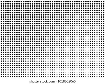 Abstract monochrome halftone pattern. Futuristic panel. Gunge dotted backdrop with circles, dots, point. Design element for web banners, posters, cards, wallpapers, sites. Black and white color