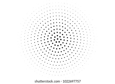 Abstract monochrome halftone pattern. Futuristic panel. Grunge dotted backdrop with circles, dots, point. Design element for web banners, posters, cards, wallpapers, sites. Black and white color