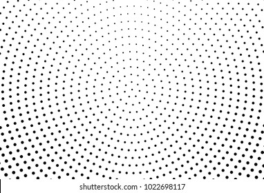 Abstract monochrome halftone pattern. Futuristic panel. Grunge dotted backdrop with circles, dots, point. Design element for web banners, posters, cards, wallpapers, sites. Black and white color