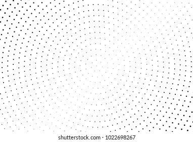 Abstract monochrome halftone pattern. Futuristic panel. Grunge dotted backdrop with circles, dots, point. Design element for web banners, posters, cards, wallpapers, sites. Black and white color
