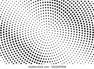 Abstract monochrome halftone pattern. Futuristic panel. Grunge dotted backdrop with circles, dots, point. Design element for web banners, posters, cards, wallpapers, sites. Black and white color
