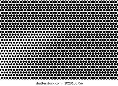 Abstract monochrome halftone pattern. Futuristic panel. Grunge dotted backdrop with circles, dots, point. Design element for web banners, posters, cards, wallpapers, sites. Black and white color