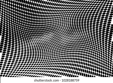 Abstract monochrome halftone pattern. Futuristic panel. Grunge dotted backdrop with circles, dots, point. Design element for web banners, posters, cards, wallpapers, sites. Black and white color
