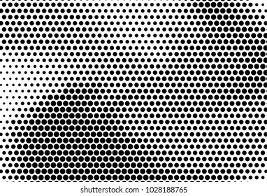 Abstract monochrome halftone pattern. Futuristic panel. Grunge dotted backdrop with circles, dots, point. Design element for web banners, posters, cards, wallpapers, sites. Black and white color