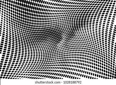 Abstract monochrome halftone pattern. Futuristic panel. Grunge dotted backdrop with circles, dots, point. Design element for web banners, posters, cards, wallpapers, sites. Black and white color