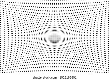 Abstract monochrome halftone pattern. Futuristic panel. Grunge dotted backdrop with circles, dots, point. Design element for web banners, posters, cards, wallpapers, sites. Black and white color