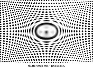 Abstract monochrome halftone pattern. Futuristic panel. Grunge dotted backdrop with circles, dots, point. Design element for web banners, posters, cards, wallpapers, sites. Black and white color