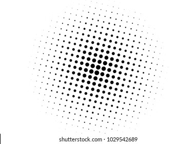 Abstract monochrome halftone pattern. Futuristic panel. Grunge dotted backdrop with circles, dots, point. Design element for web banners, posters, cards, wallpapers, sites. Black and white color