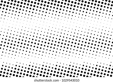 Abstract monochrome halftone pattern. Futuristic panel. Grunge dotted backdrop with circles, dots, point. Design element for web banners, posters, cards, wallpapers, sites. Black and white color