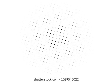 Abstract monochrome halftone pattern. Futuristic panel. Grunge dotted backdrop with circles, dots, point. Design element for web banners, posters, cards, wallpapers, sites. Black and white color