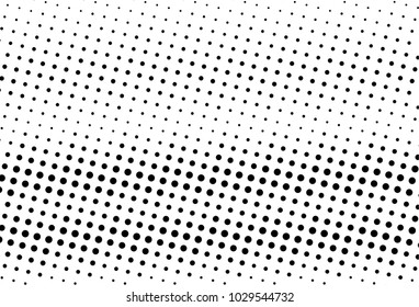 Abstract monochrome halftone pattern. Futuristic panel. Grunge dotted backdrop with circles, dots, point. Design element for web banners, posters, cards, wallpapers, sites. Black and white color