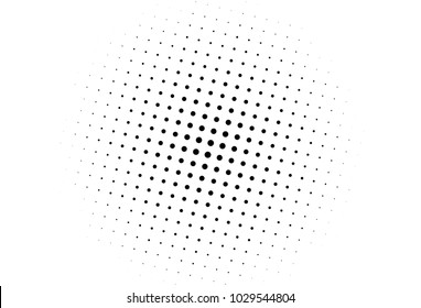 Abstract monochrome halftone pattern. Futuristic panel. Grunge dotted backdrop with circles, dots, point. Design element for web banners, posters, cards, wallpapers, sites. Black and white color