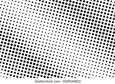 Abstract monochrome halftone pattern. Futuristic panel. Grunge dotted backdrop with circles, dots, point. Design element for web banners, posters, cards, wallpapers, sites. Black and white color