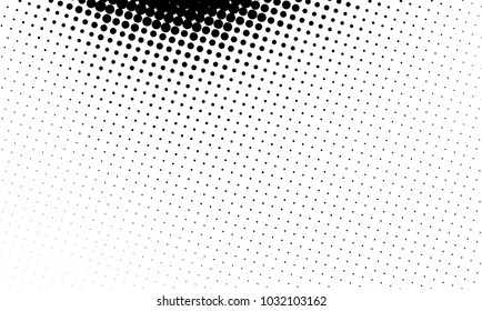Abstract monochrome halftone pattern. Futuristic panel. Grunge dotted backdrop with circles, dots, point. Design element for web banners, posters, cards, wallpapers, sites. Black and white color