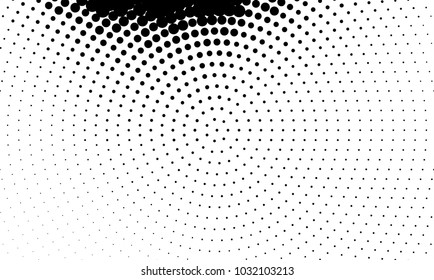 Abstract monochrome halftone pattern. Futuristic panel. Grunge dotted backdrop with circles, dots, point. Design element for web banners, posters, cards, wallpapers, sites. Black and white color
