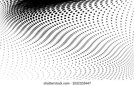 Abstract monochrome halftone pattern. Futuristic panel. Grunge dotted backdrop with circles, dots, point. Design element for web banners, posters, cards, wallpapers, sites. Black and white color