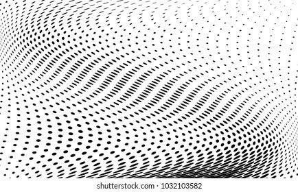 Abstract monochrome halftone pattern. Futuristic panel. Grunge dotted backdrop with circles, dots, point. Design element for web banners, posters, cards, wallpapers, sites. Black and white color