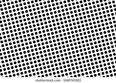 Abstract monochrome halftone pattern. Futuristic panel. Dotted backdrop with circles, dots, point. Design element for web banners, posters, cards, wallpapers, sites. Black and white color