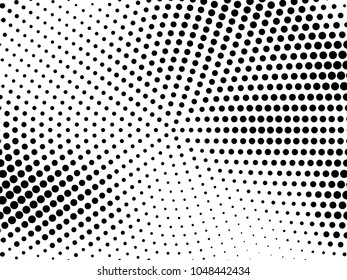 Abstract monochrome halftone pattern. Futuristic panel. Grunge dotted backdrop with circles, dots, point. Design element for web banners, posters, cards, wallpapers, sites. Black and white color