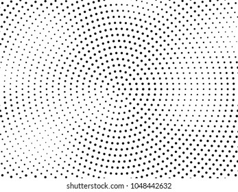 Abstract monochrome halftone pattern. Futuristic panel. Grunge dotted backdrop with circles, dots, point. Design element for web banners, posters, cards, wallpapers, sites. Black and white color