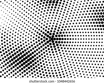 Abstract monochrome halftone pattern. Futuristic panel. Grunge dotted backdrop with circles, dots, point. Design element for web banners, posters, cards, wallpapers, sites. Black and white color