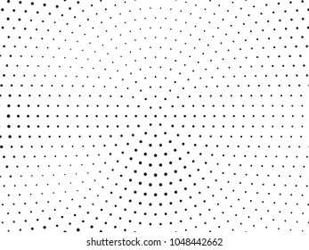 Abstract monochrome halftone pattern. Futuristic panel. Grunge dotted backdrop with circles, dots, point. Design element for web banners, posters, cards, wallpapers, sites. Black and white color