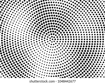 Abstract monochrome halftone pattern. Futuristic panel. Grunge dotted backdrop with circles, dots, point. Design element for web banners, posters, cards, wallpapers, sites. Black and white color