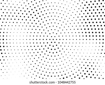 Abstract monochrome halftone pattern. Futuristic panel. Grunge dotted backdrop with circles, dots, point. Design element for web banners, posters, cards, wallpapers, sites. Black and white color