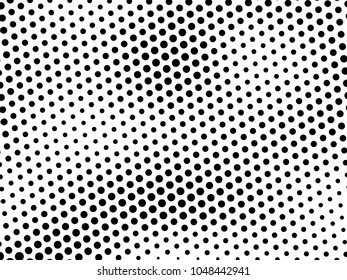 Abstract monochrome halftone pattern. Futuristic panel. Grunge dotted backdrop with circles, dots, point. Design element for web banners, posters, cards, wallpapers, sites. Black and white color