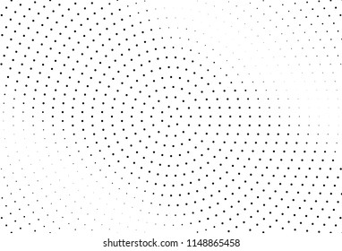 Abstract monochrome halftone pattern. Futuristic panel. Grunge dotted backdrop with circles, dots, point. Design element for web banners, posters, cards, wallpapers, sites. Black and white color