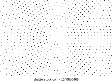 Abstract monochrome halftone pattern. Futuristic panel. Grunge dotted backdrop with circles, dots, point. Design element for web banners, posters, cards, wallpapers, sites. Black and white color