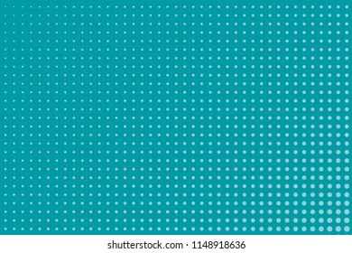 Abstract monochrome halftone pattern. Futuristic panel. Grunge dotted backdrop with circles, dots, point. Design element for web banners, posters, cards, wallpapers, sites. Blue-green color