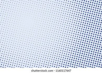 Abstract monochrome halftone pattern. Futuristic panel. Grunge dotted backdrop with circles, dots, point. Design element for web banners, posters, cards, wallpapers, sites. Blue color