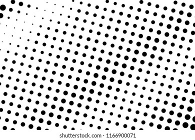 Abstract monochrome halftone pattern. Futuristic panel. Grunge dotted backdrop with circles, dots, point. Design element for web banners, posters, cards, wallpapers, sites. Black and white color