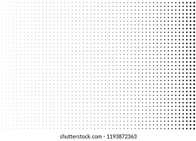 Abstract monochrome halftone pattern. Futuristic panel. Grunge dotted backdrop with circles, dots, point. Design element for web banners, posters, cards, wallpapers, sites. Black and white color