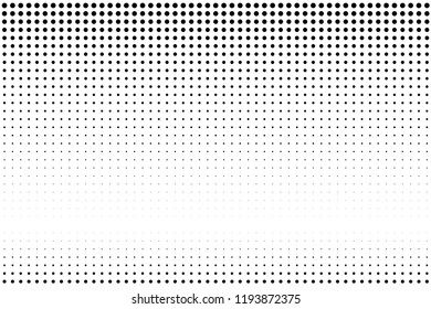Abstract monochrome halftone pattern. Futuristic panel. Grunge dotted backdrop with circles, dots, point. Design element for web banners, posters, cards, wallpapers, sites. Black and white color